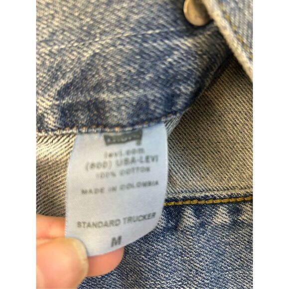 Levi’s Standard Truckers Denim Jean jacket #70507red tag medium M worn spots on - Picture 9 of 9